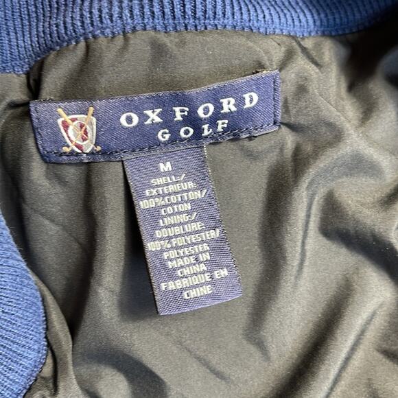 OXFORD GOLF Blue 1/4 Zip Polo Sweater Pullover Men’s Size Medium - Picture 2 of 9